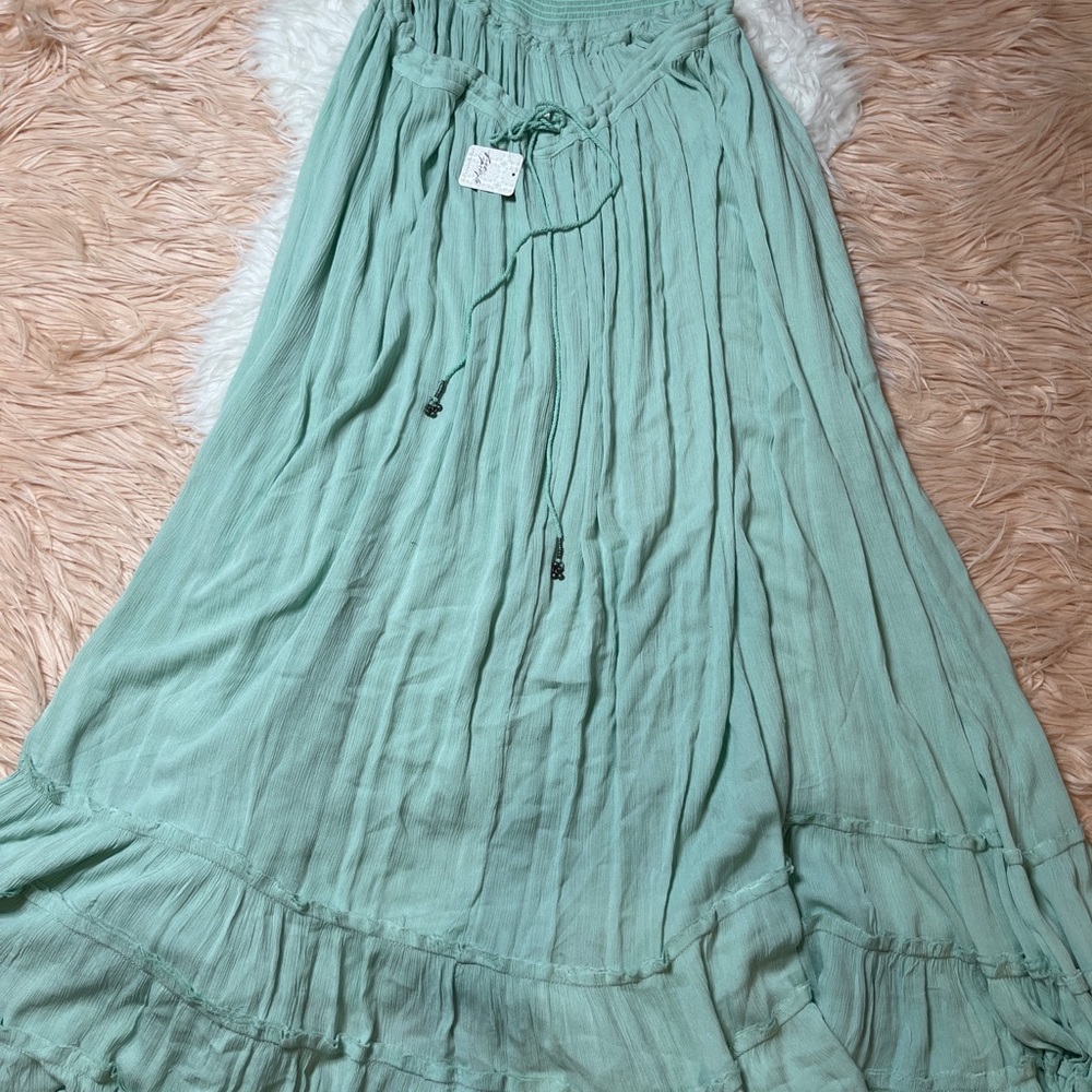 FREE PEOPLE Extratropical Smocked Halter Cutouts Back Maxi Dress Xs M L - Picture 8 of 13